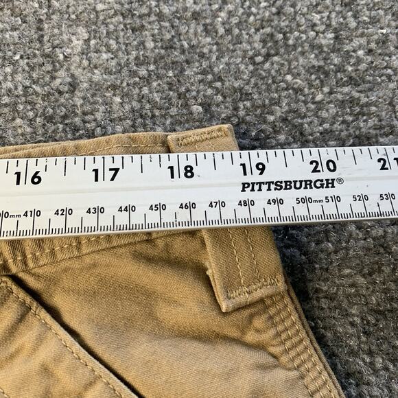 Vintage Carhartt Shorts Mens 38 Brown B147 DKH Utility Carpenter Work Cotton - Picture 14 of 16